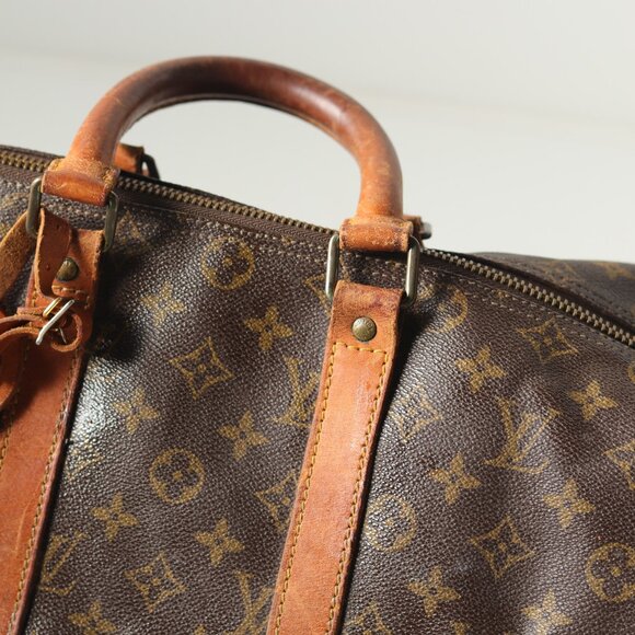 SOLD_Well-loved well-traveled Louis Vuitton monogram duffle bag ISO new home - Picture 4 of 15